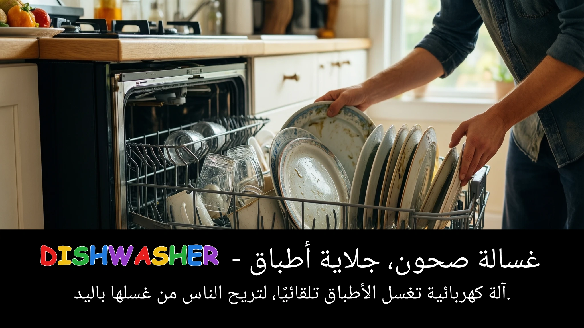 Arabic Illustration for dishwasher